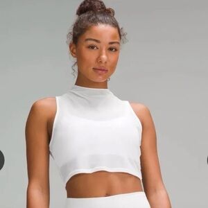 Lululemon Keyhole Mesh Tank - white - 4